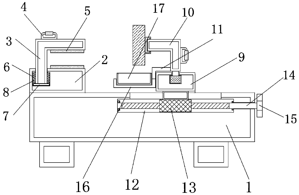 Adjustable polishing device for machining of aluminum-based copper-clad plate