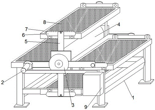 Three-dimensional automatic rotating seedling-cultivating frame and seedling-cultivating method thereof