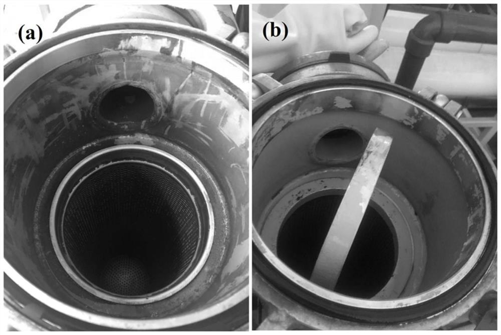 A kind of cleaning method of bacterial sludge on the inner wall of the inlet pipe of nf/ro membrane unit