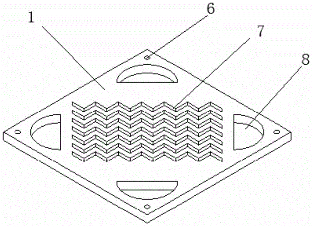 Micro-channel plate heat exchanger with triangular corrugated flowing channel