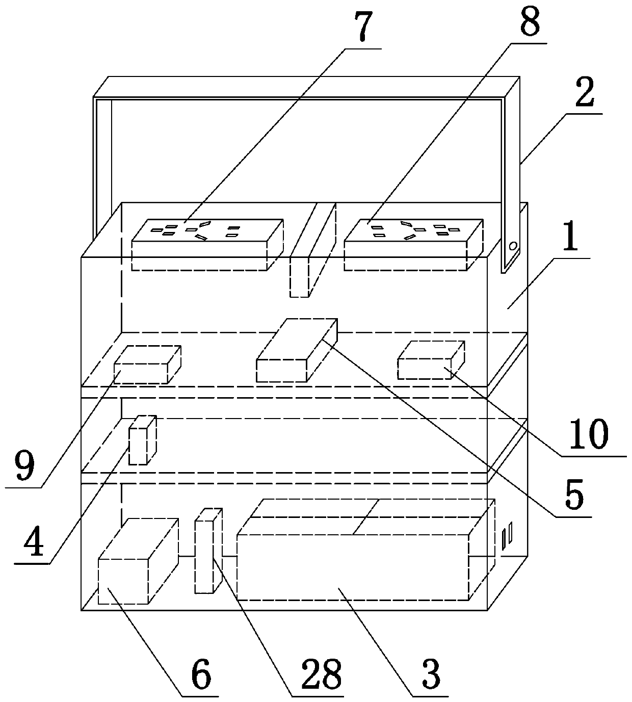 A portable test power supply device