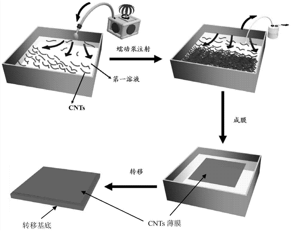 Self-supporting ultra-thin transparent conductive carbon nanotube film and its preparation method and application