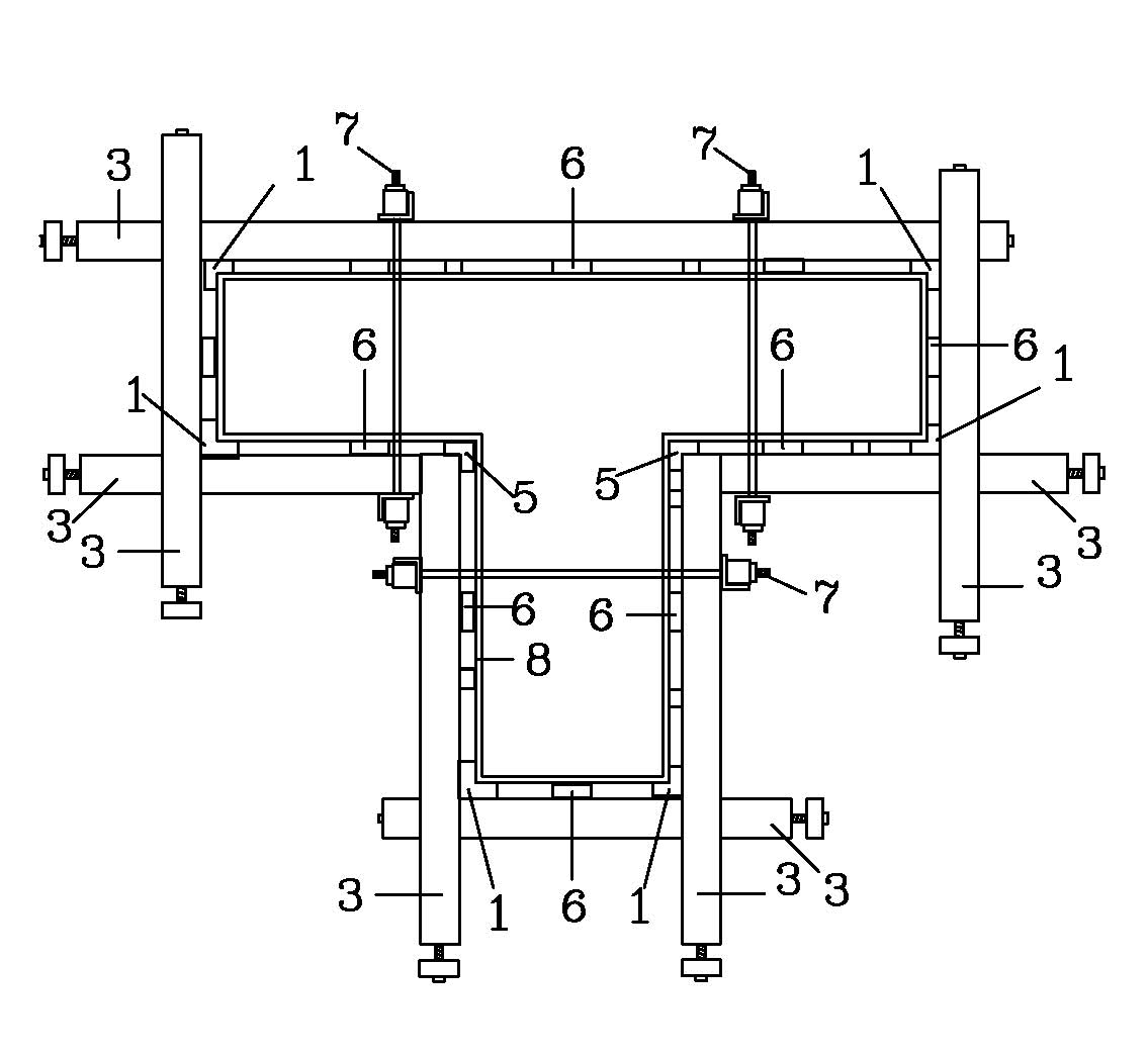 Locking pull rod structure of cylindrical die strengthening device