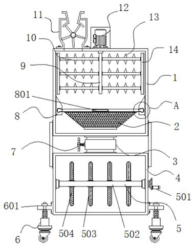 Windproof polyester fabric coating agent processing device