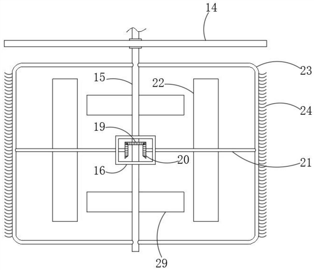 Stirring and mixing device used for sheep feed processing, and mixing method for stirring and mixing device