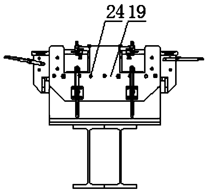 Positioning equipment for assembling hoisting beam left bracket