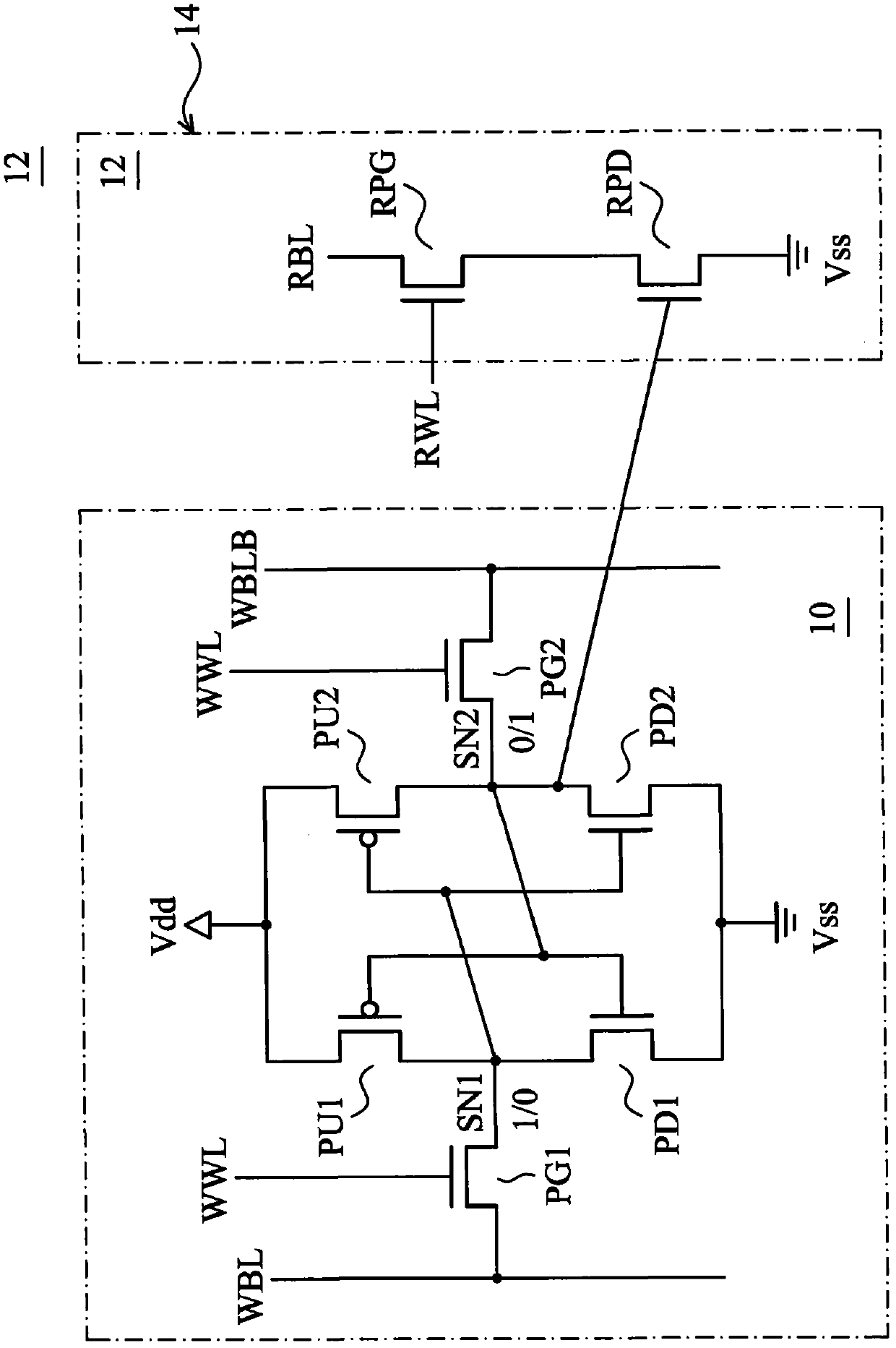 Apparatus for providing SRAM and CAM bit cell