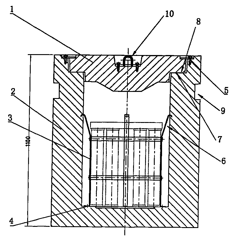 Nuclear waste storeage tank