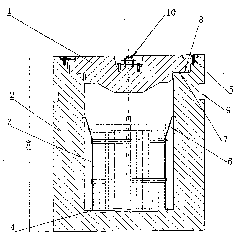 Nuclear waste storeage tank