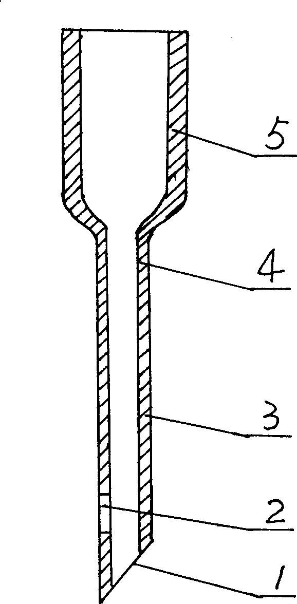 Insertion type embroidering method and insertion embroidering needle