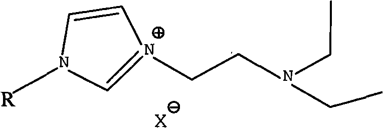 Preparation method and use of tertiary amino functional imidazole ionic liquid