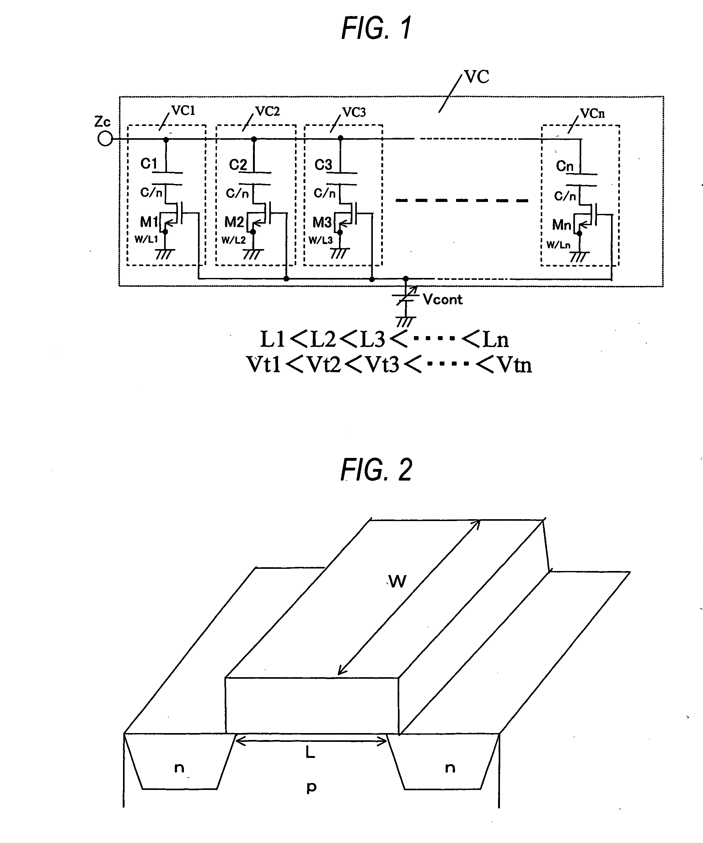 Voltage controlled variable capacitor