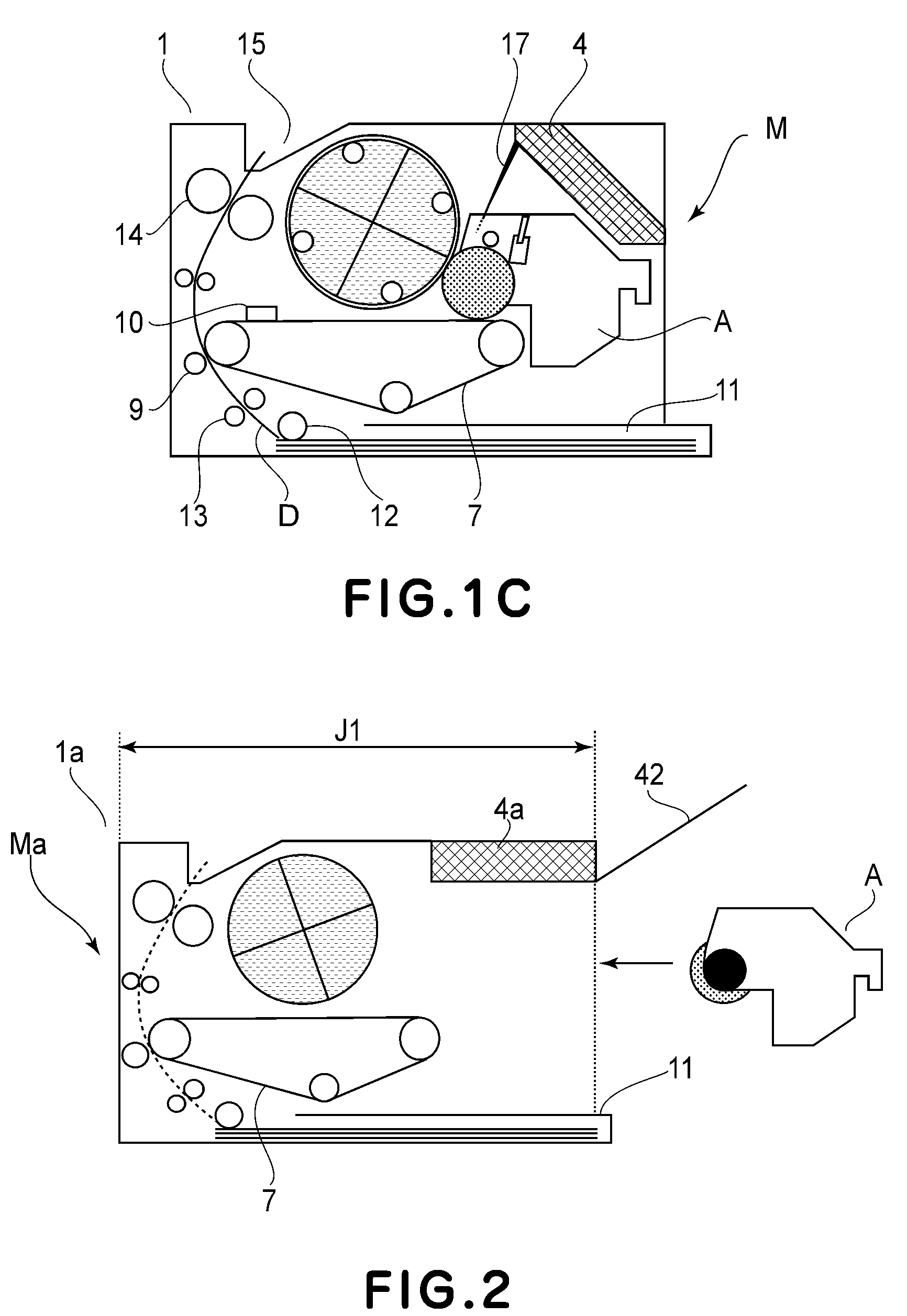 Image forming apparatus having process cartridge guide portions