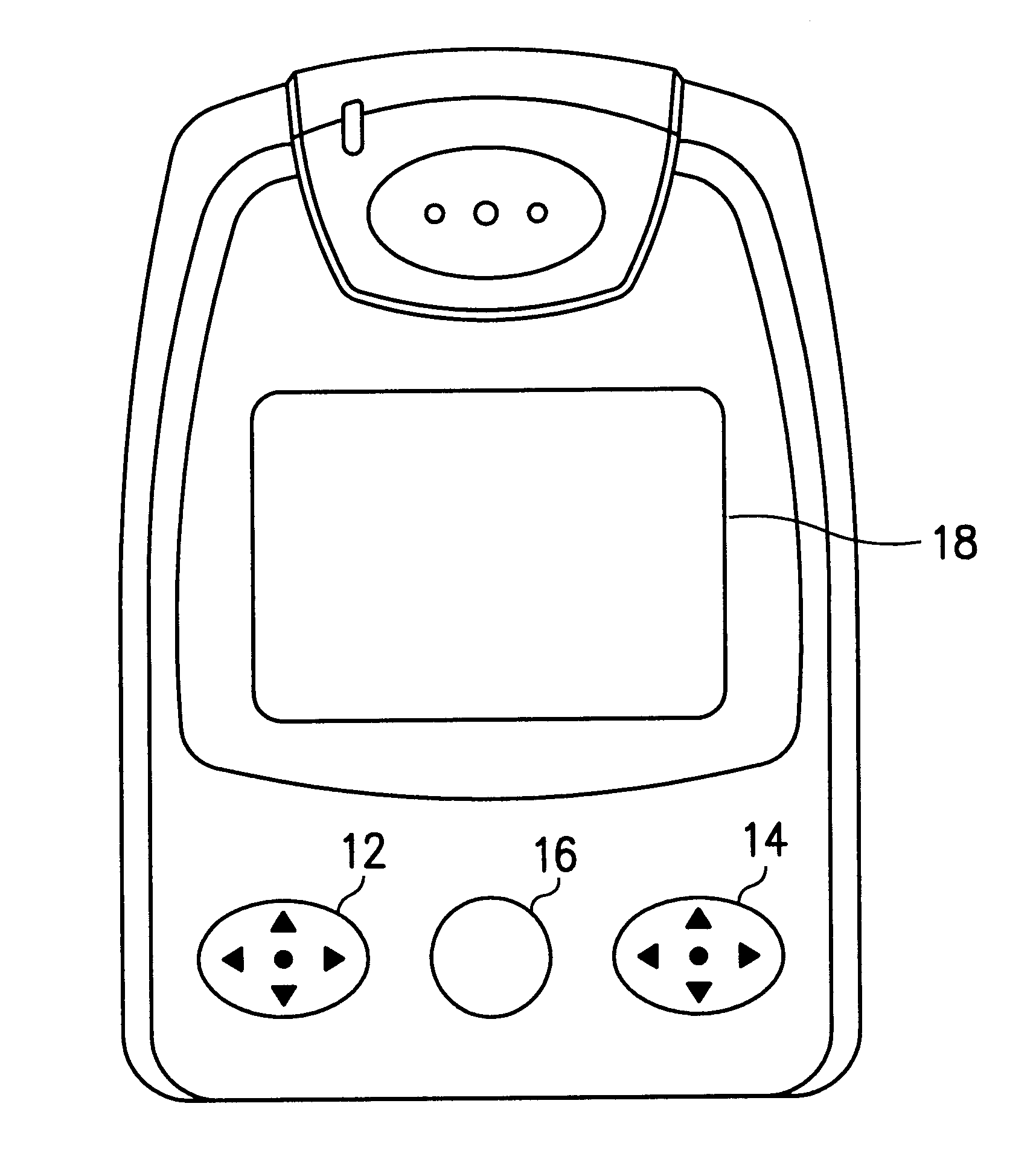 Key input device and character input method using directional keys