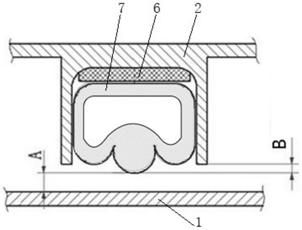 Aircraft canopy fuselage opening frame inflation sealing structure and assembling method thereof