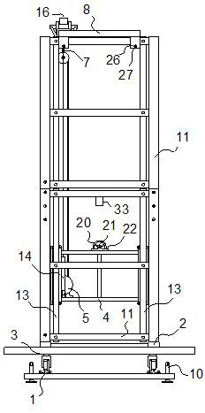 Longitudinal and transverse rail type combined lifting construction elevator