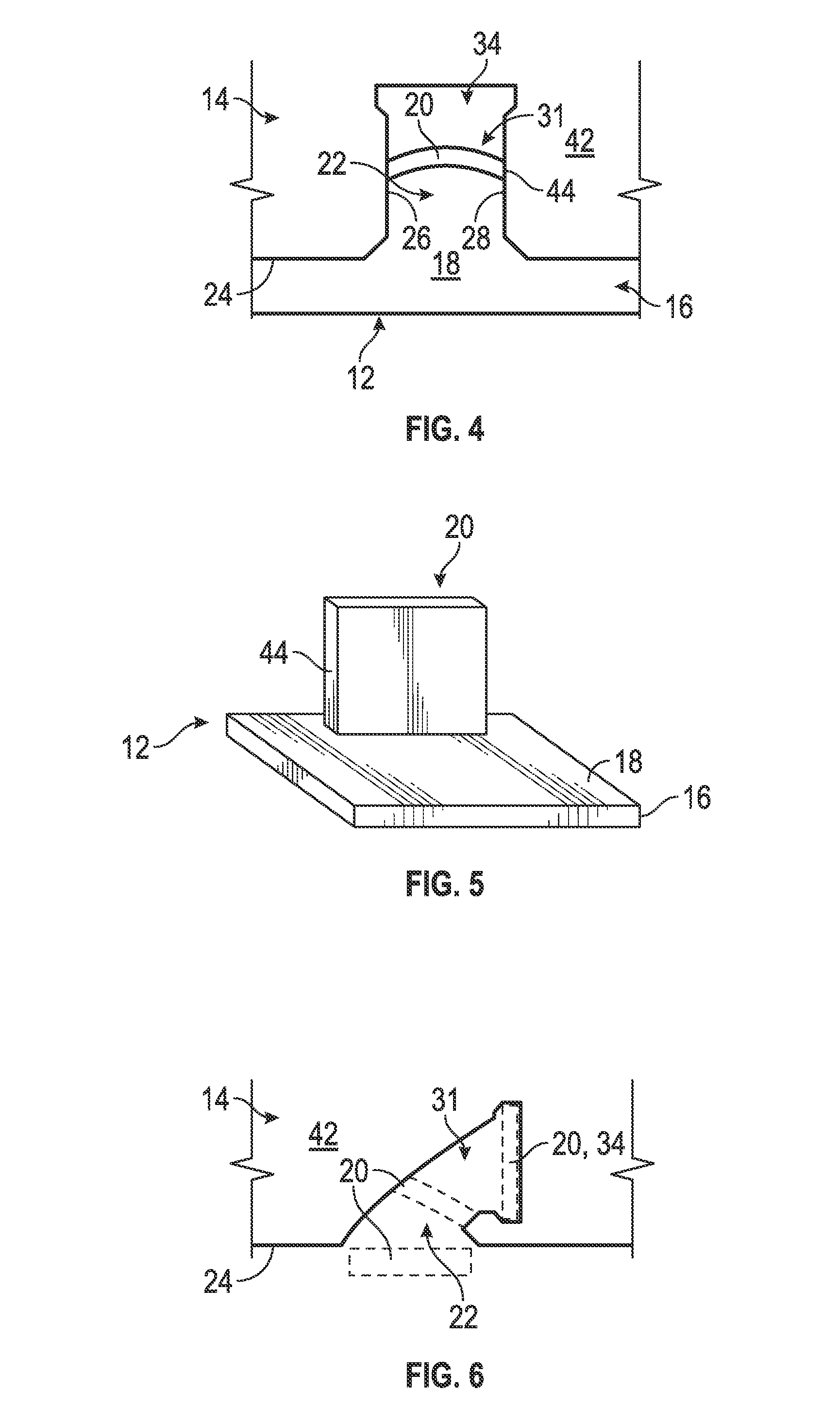 Elastic retaining assembly for matable components and method of assembling