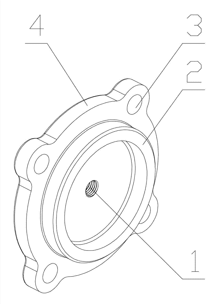 Pneumatic motor bearing pressing cover