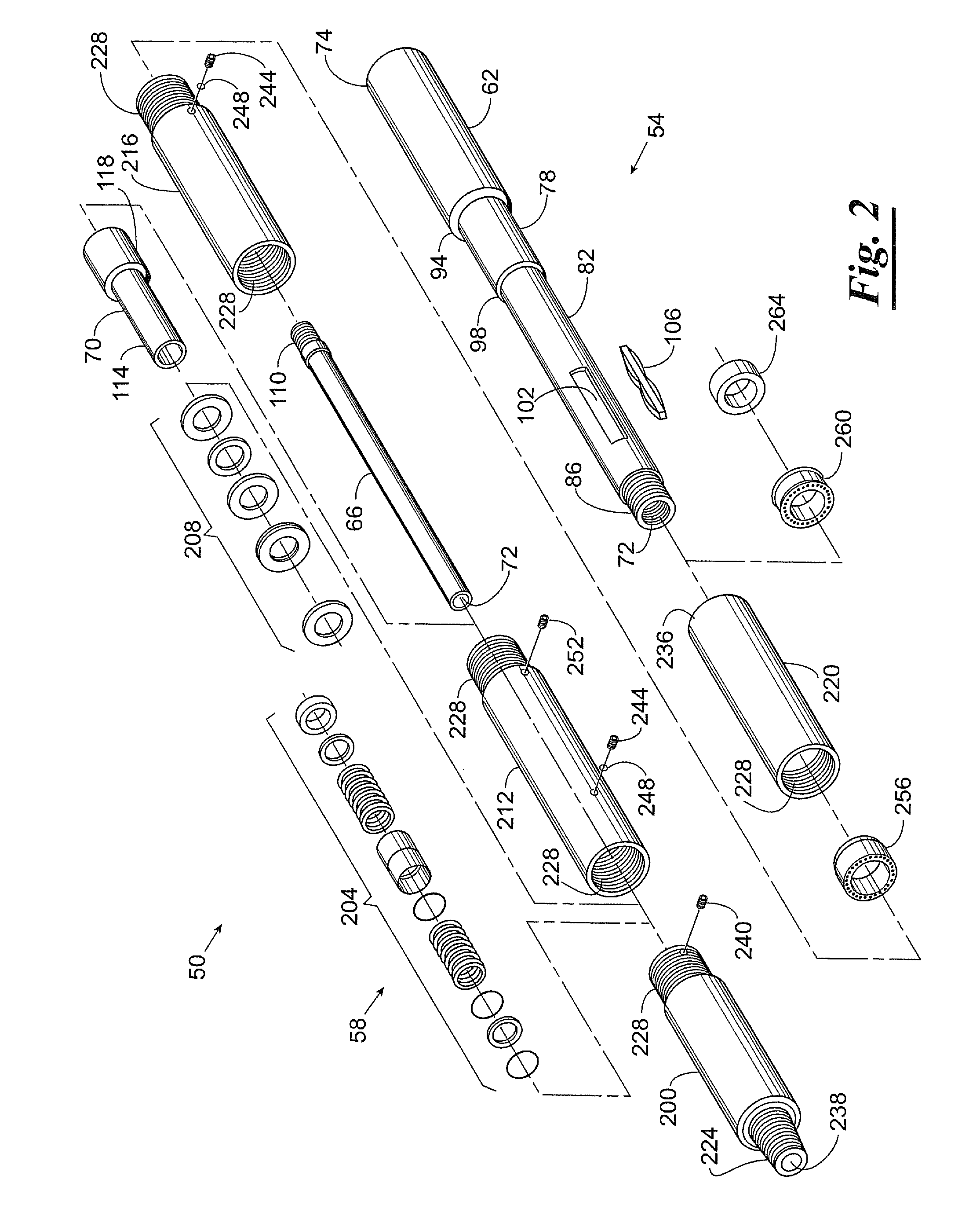 Downhole shock absorber for torsional and axial loads