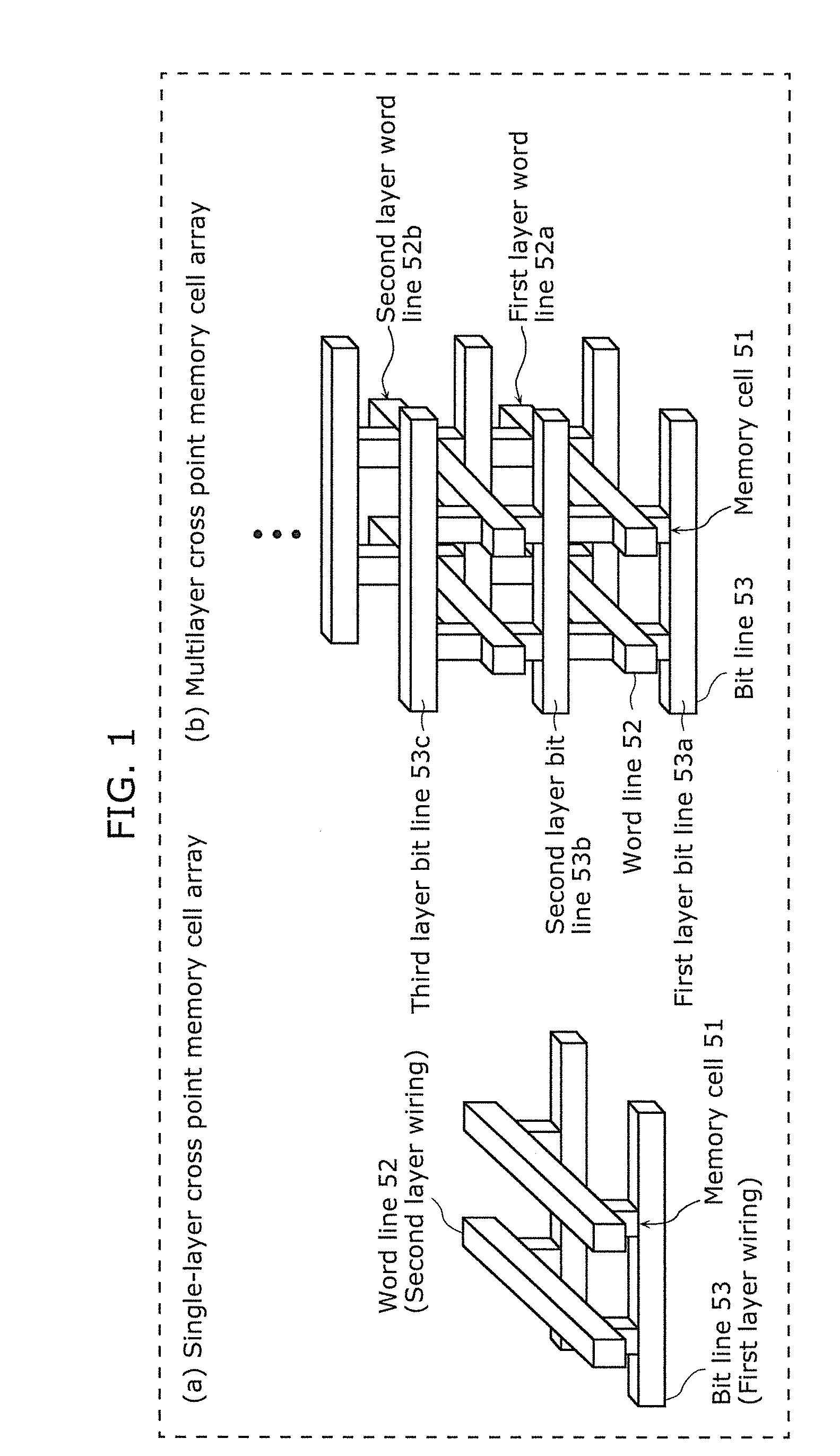 Cross point variable resistance nonvolatile memory device