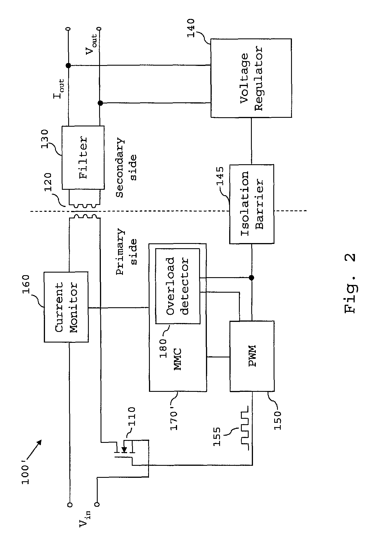 Overload detection in a switched mode power supply