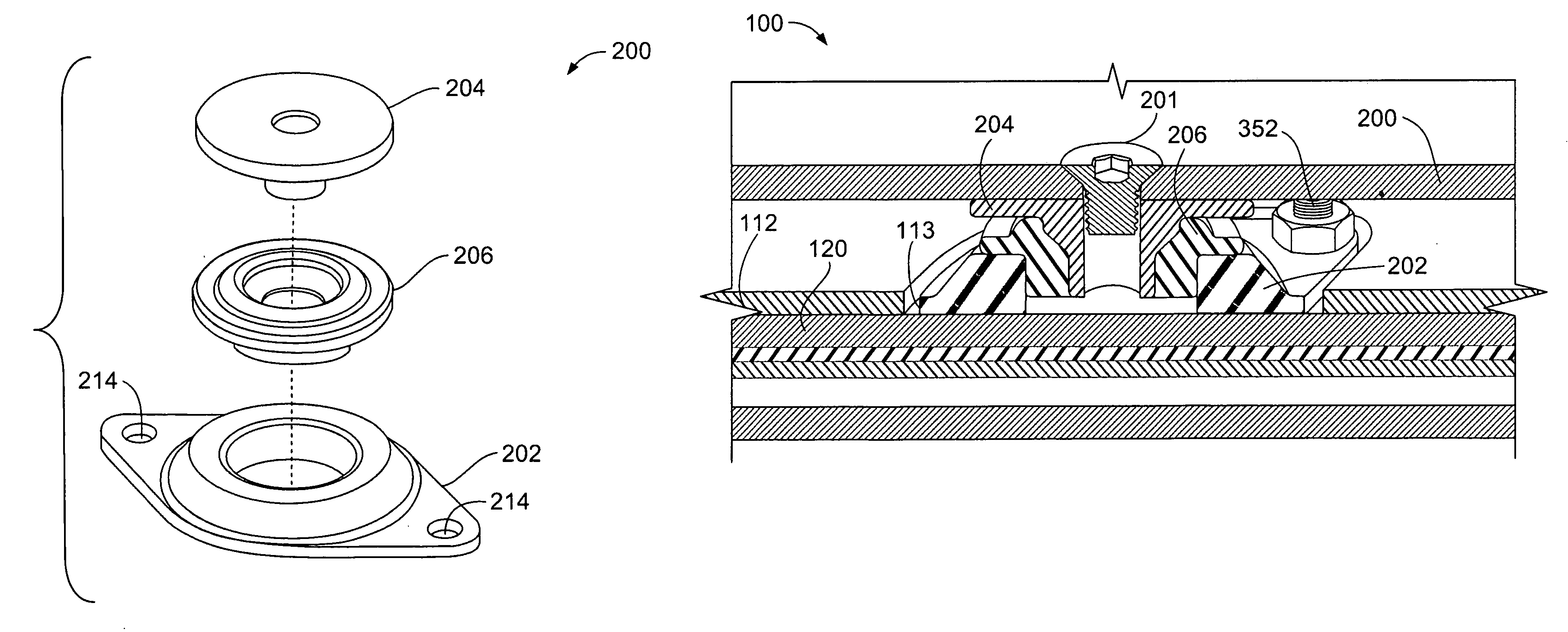 Shock mount assembly and detector including the same