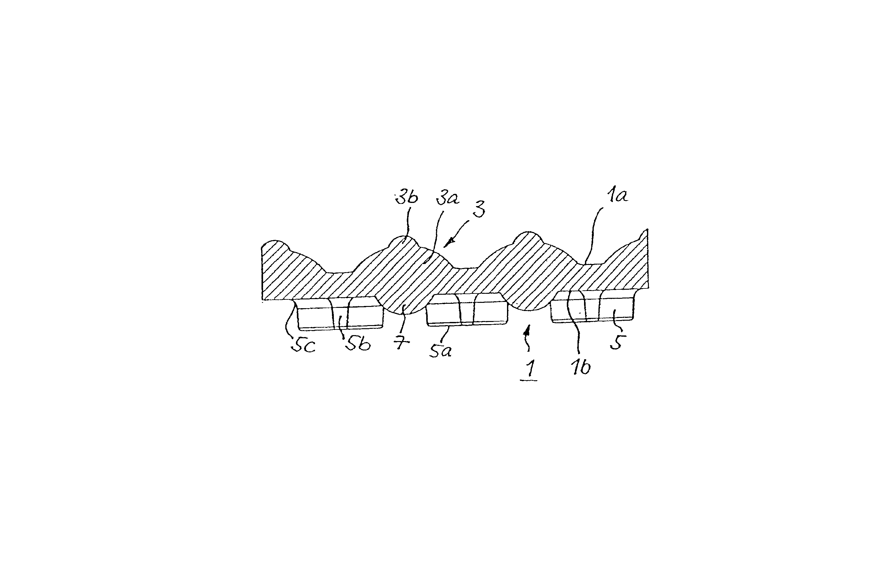 Floor covering of an elastically deformable material