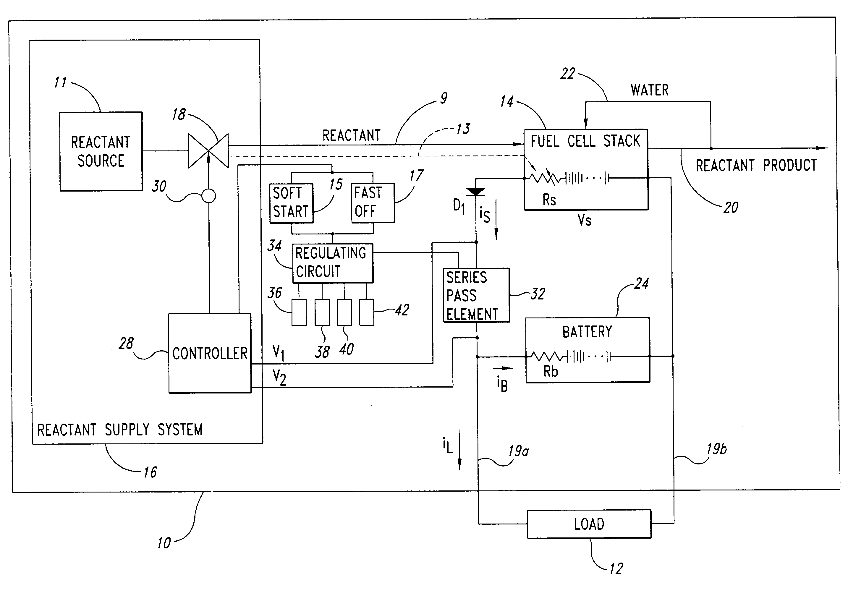 Electric power plant with adjustable array of fuel cell systems