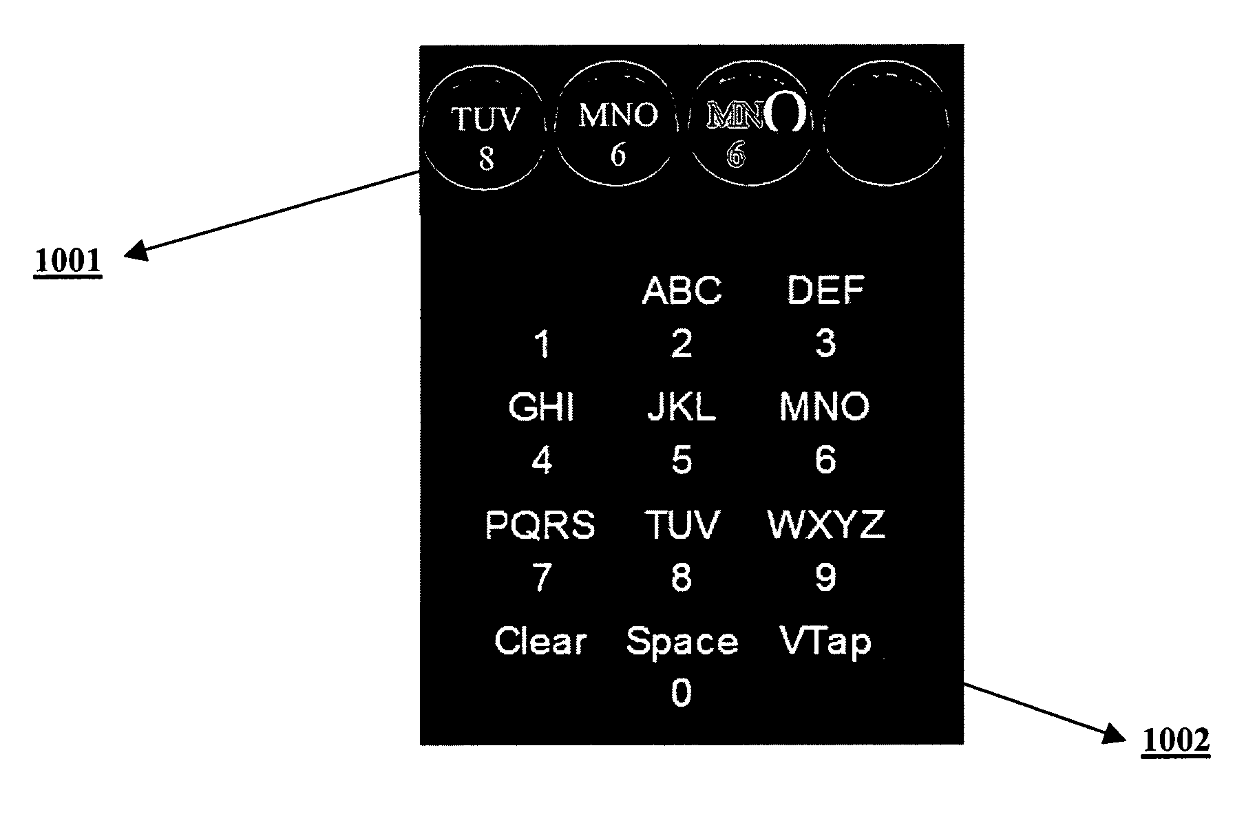 User interface for visual cooperation between text input and display device