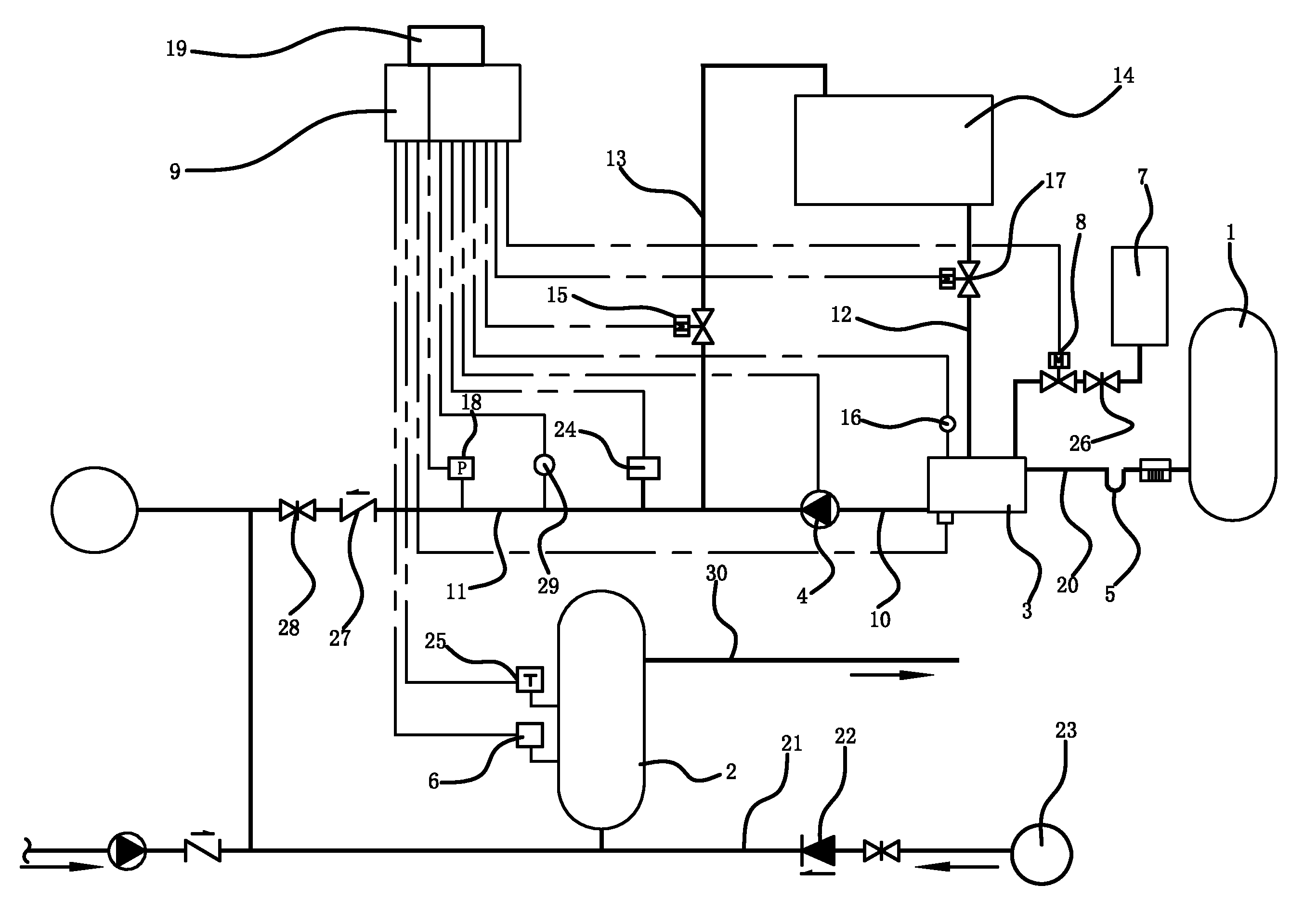 Recovery device for steam condensation water
