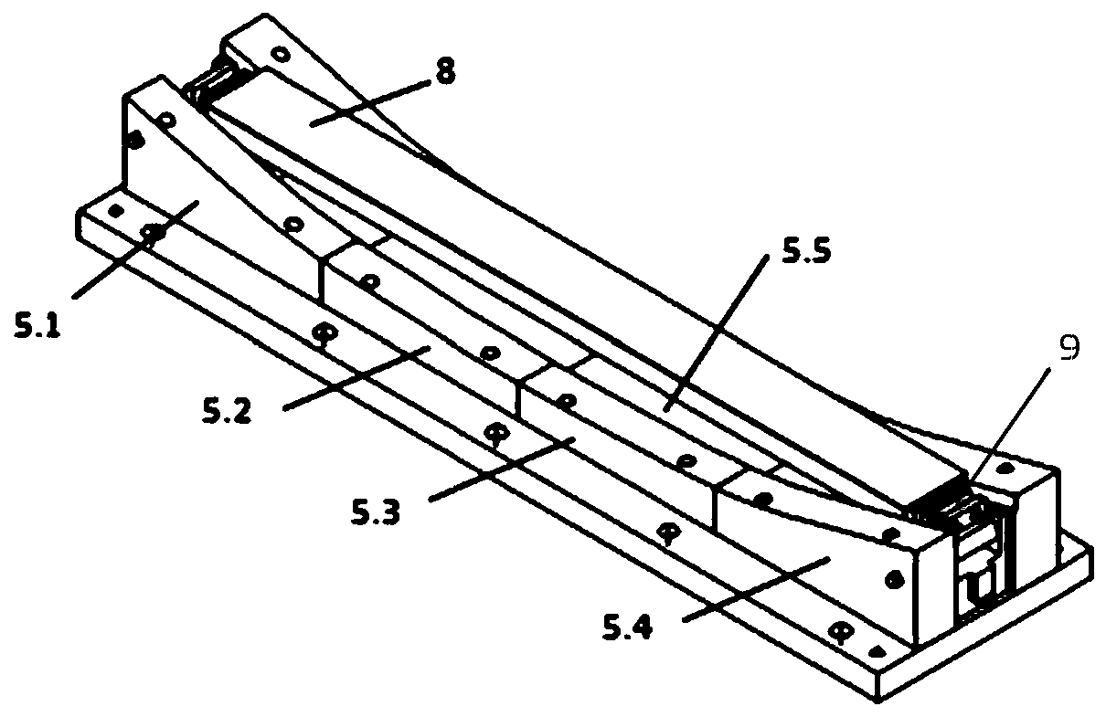 Modular bending die and bending method for aluminum profile