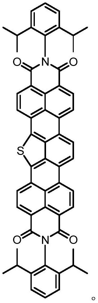 Diimide derivative containing isothioindene and preparation method thereof