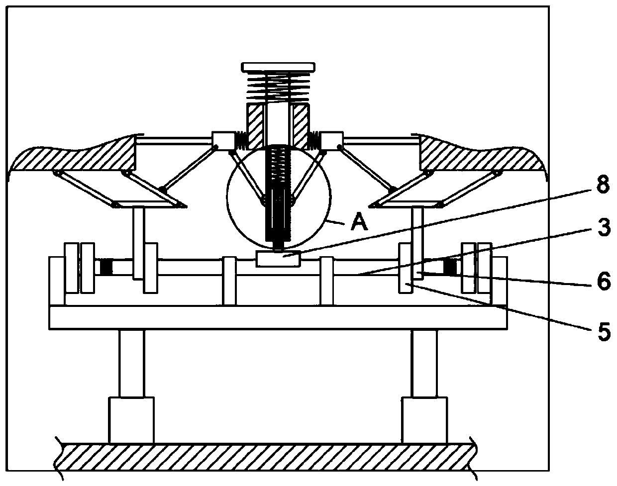 A barbell counterweight installation device and installation method for a gymnasium