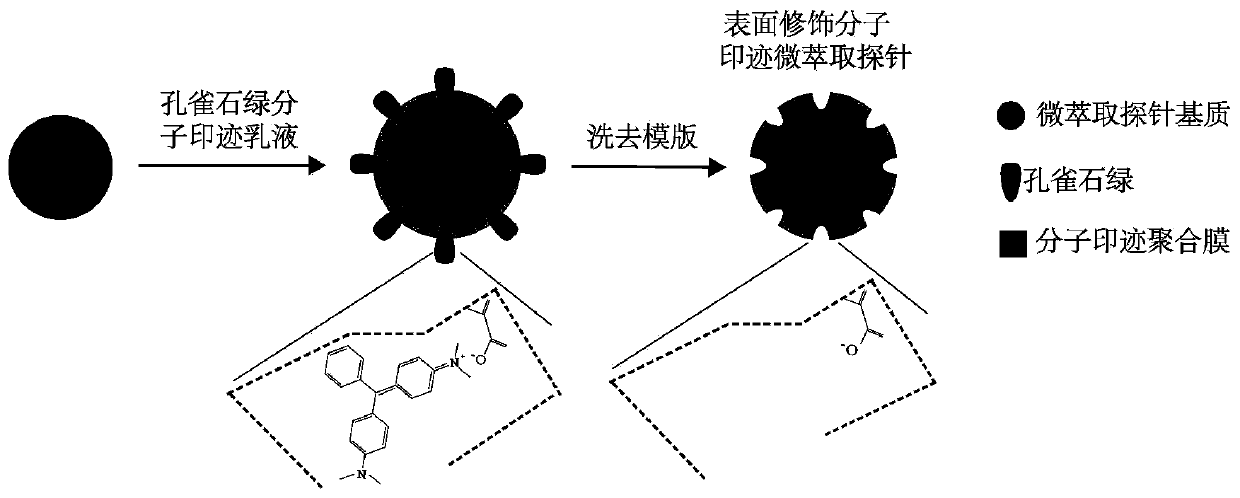 A surface-modified molecularly imprinted solid-phase microextraction probe and its preparation and application