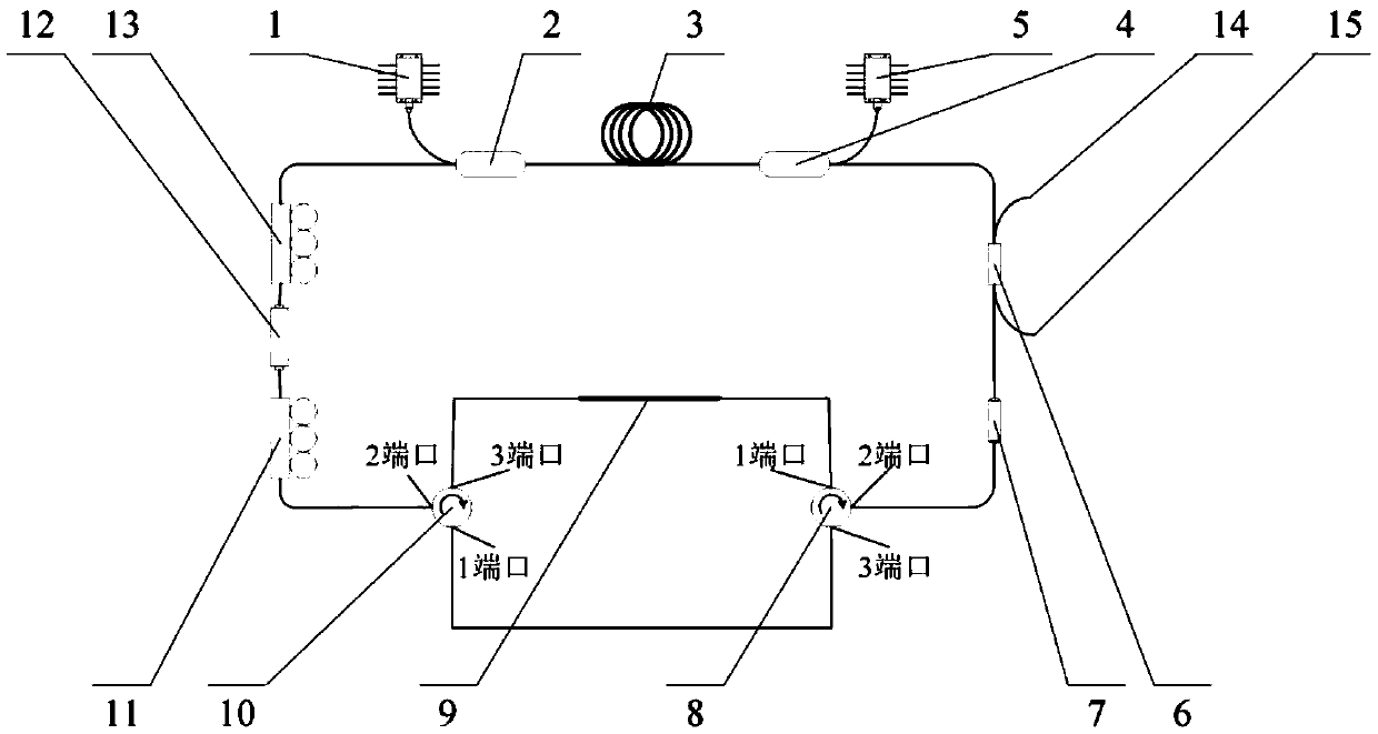 A fiber laser source with vector scalar pulse bidirectional output