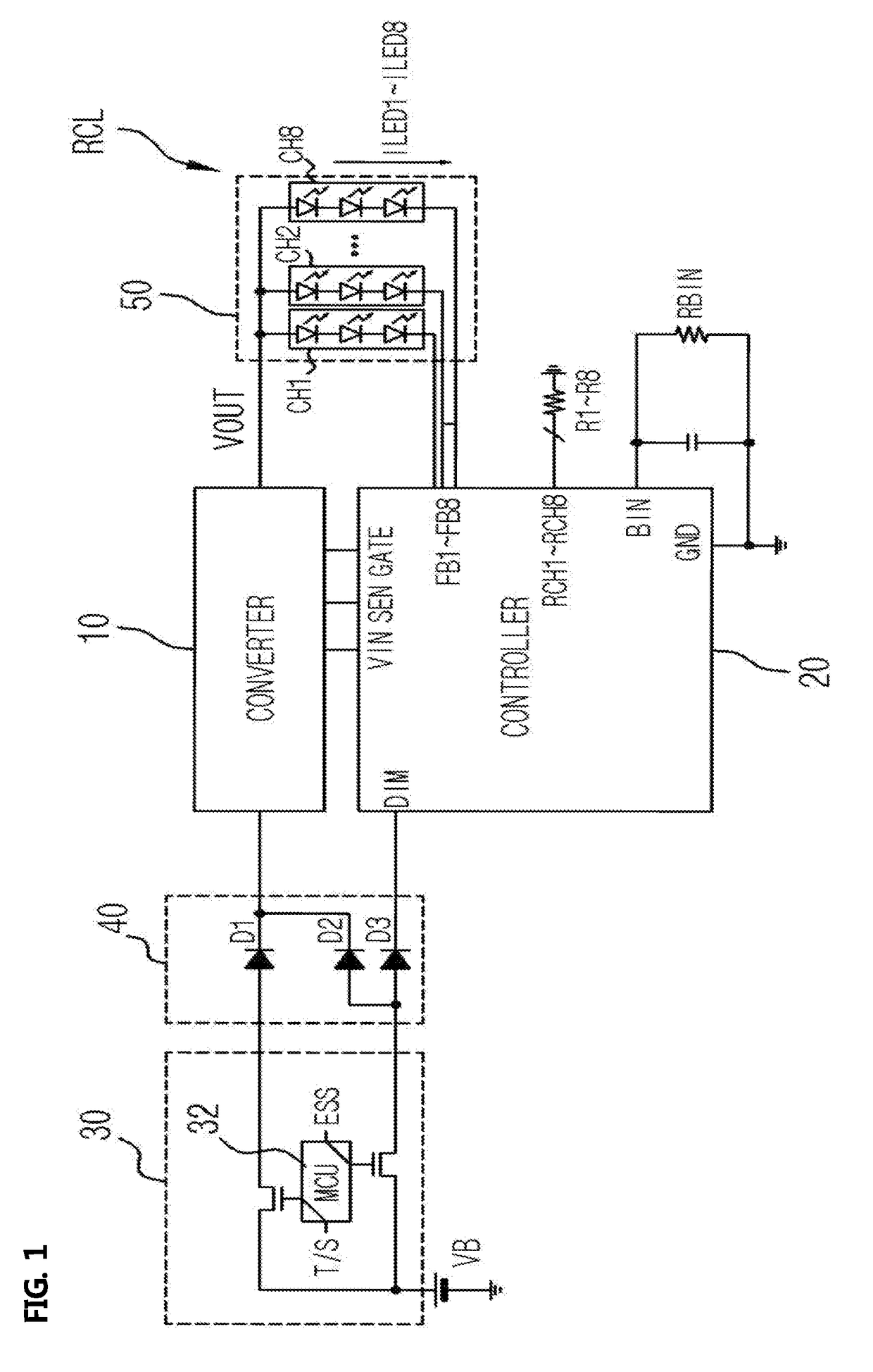 Lamp control device and control method therefor