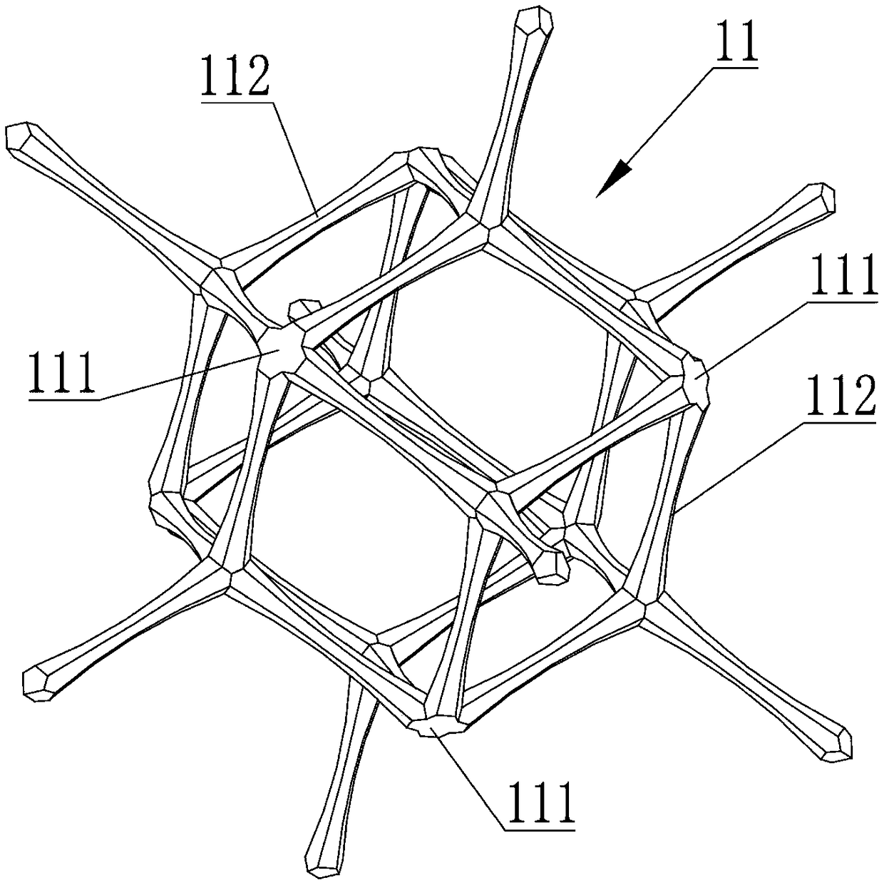 Lattice structure and lattice part