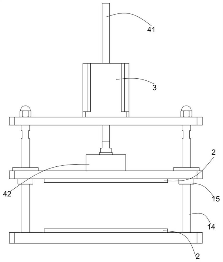 Device for testing bonding strength of organic glass in casting molding and use method