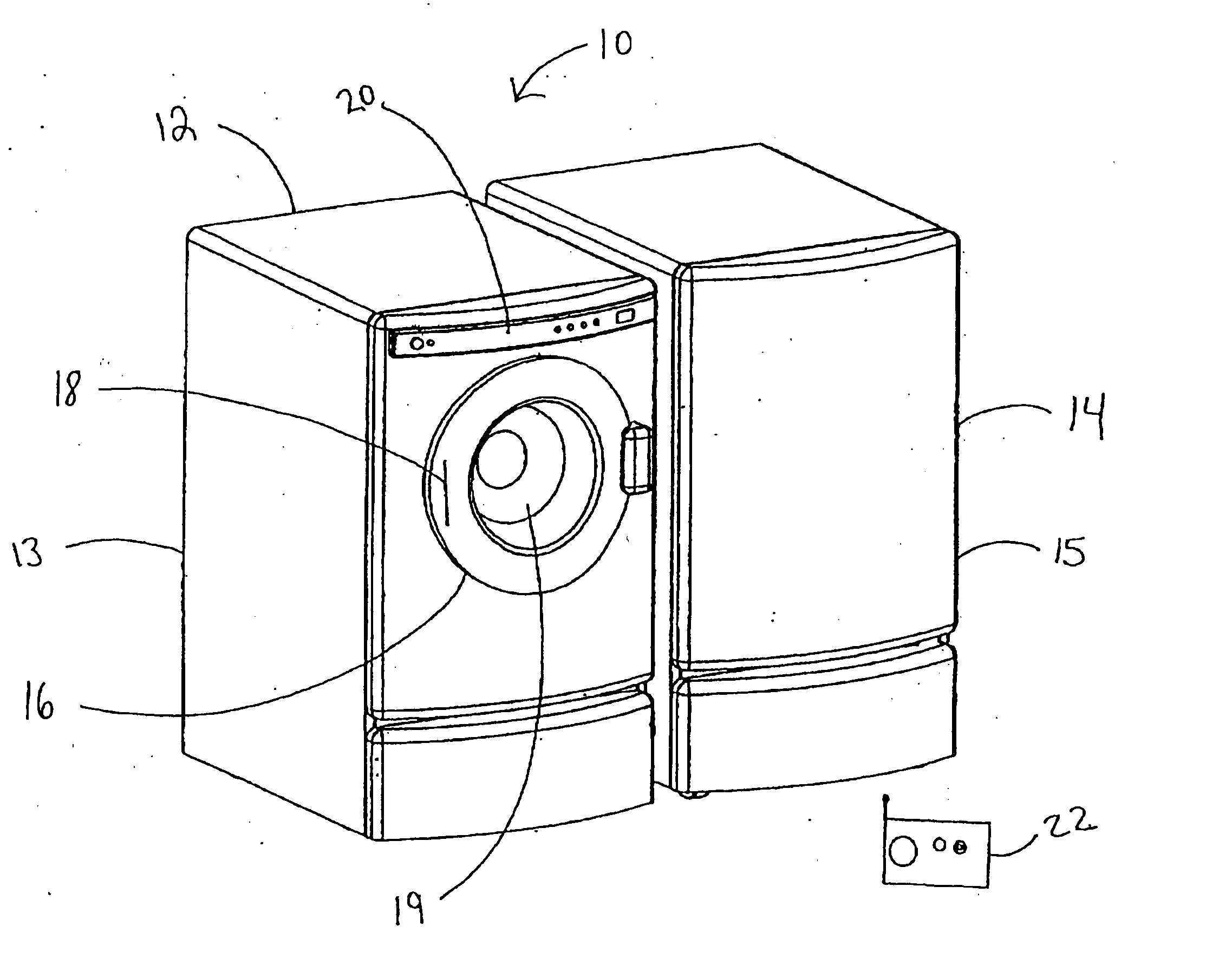 Non-aqueous washing machine with modular construction