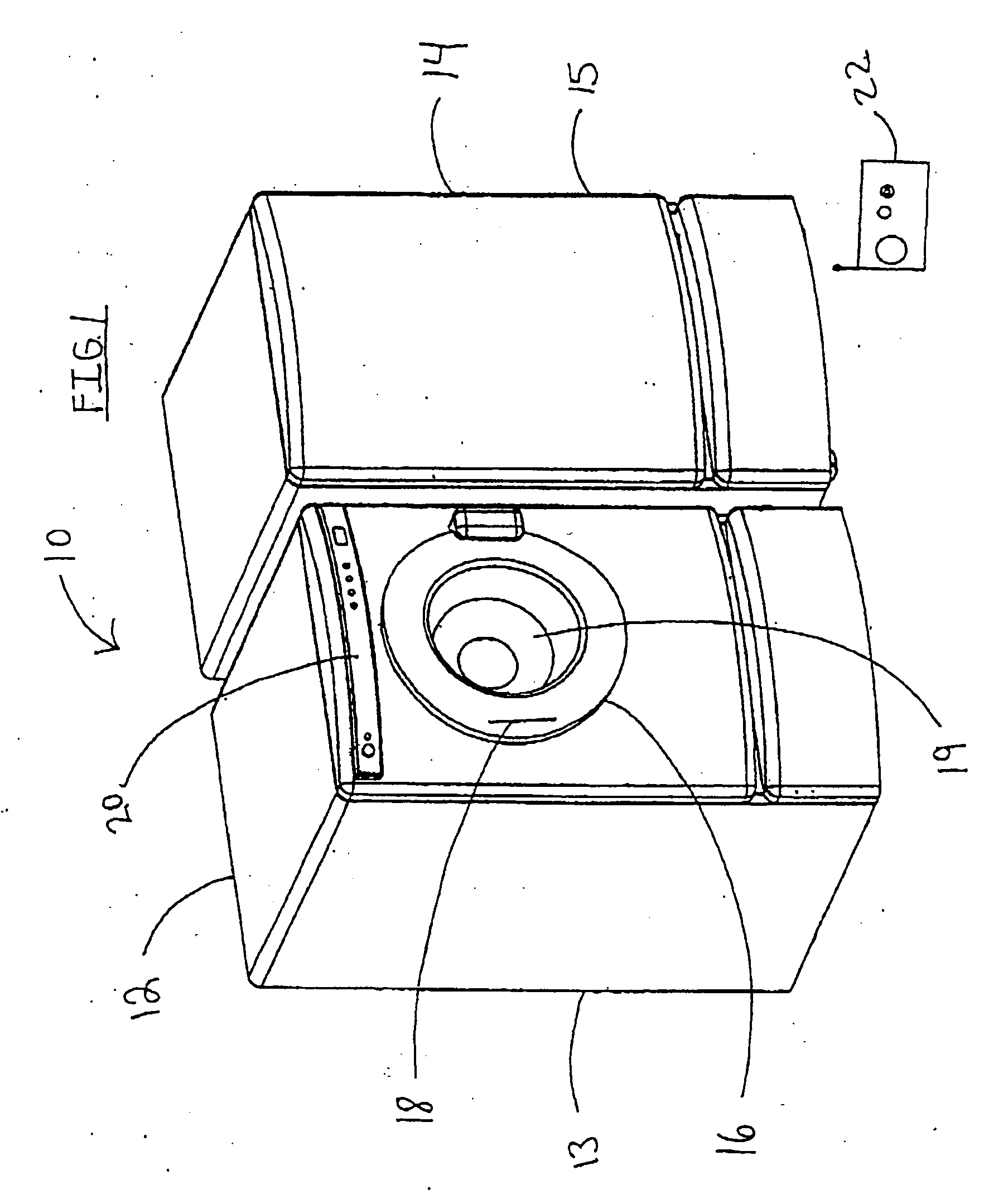 Non-aqueous washing machine with modular construction
