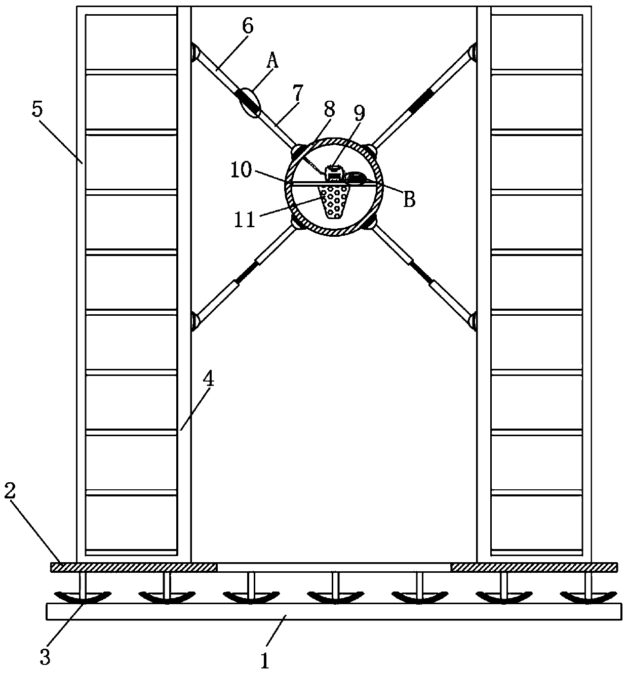 A building structure with anti-seismic function and its construction method