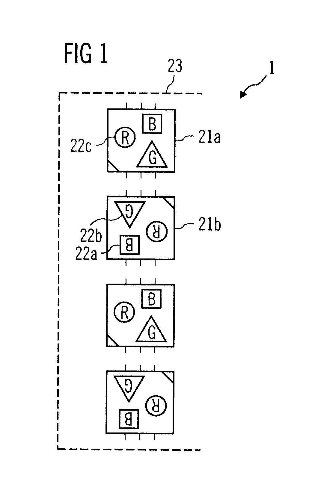 Backlighting arrangement with semiconductor light sources arranged in light groups and lighting device