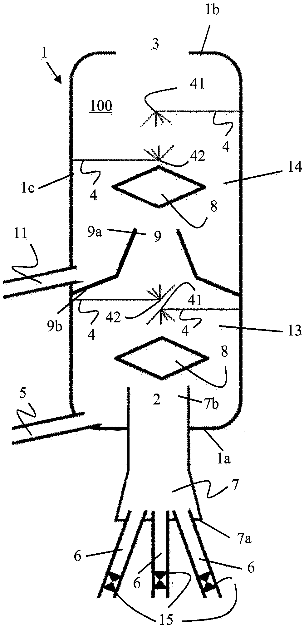 System and method for reducing the amount of sulfur oxides in exhaust gas