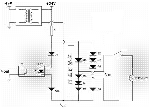 Active and passive input self-adaptive circuit for relay protection testing device