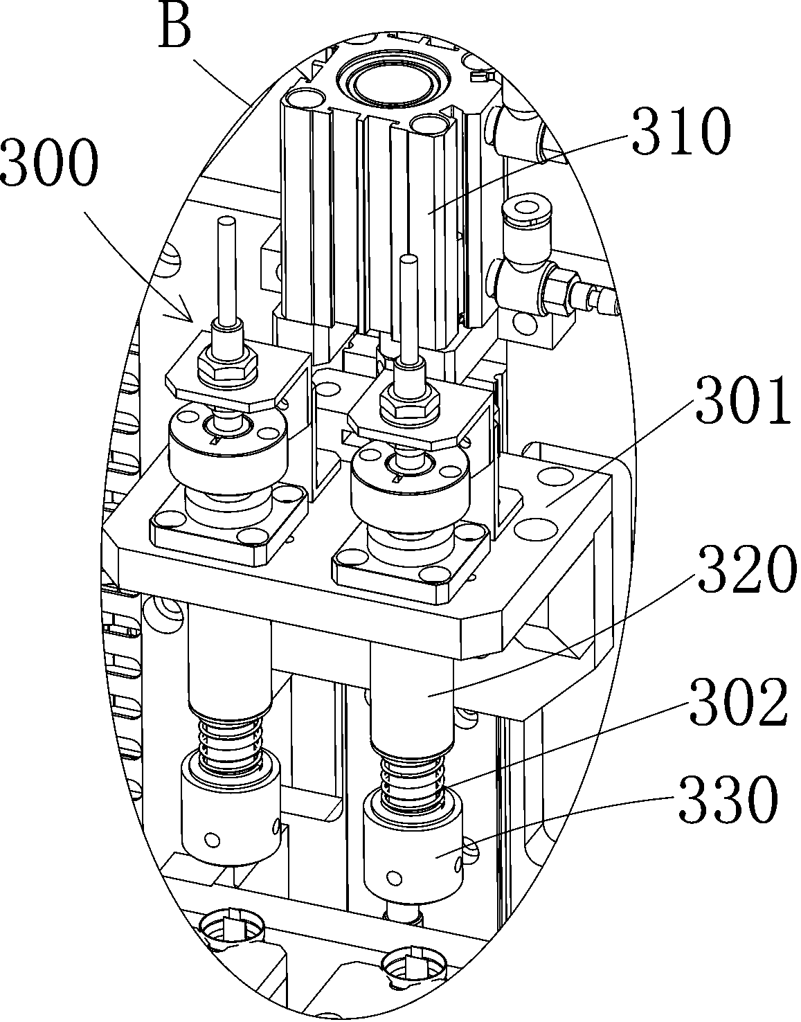 Battery cap counting machine