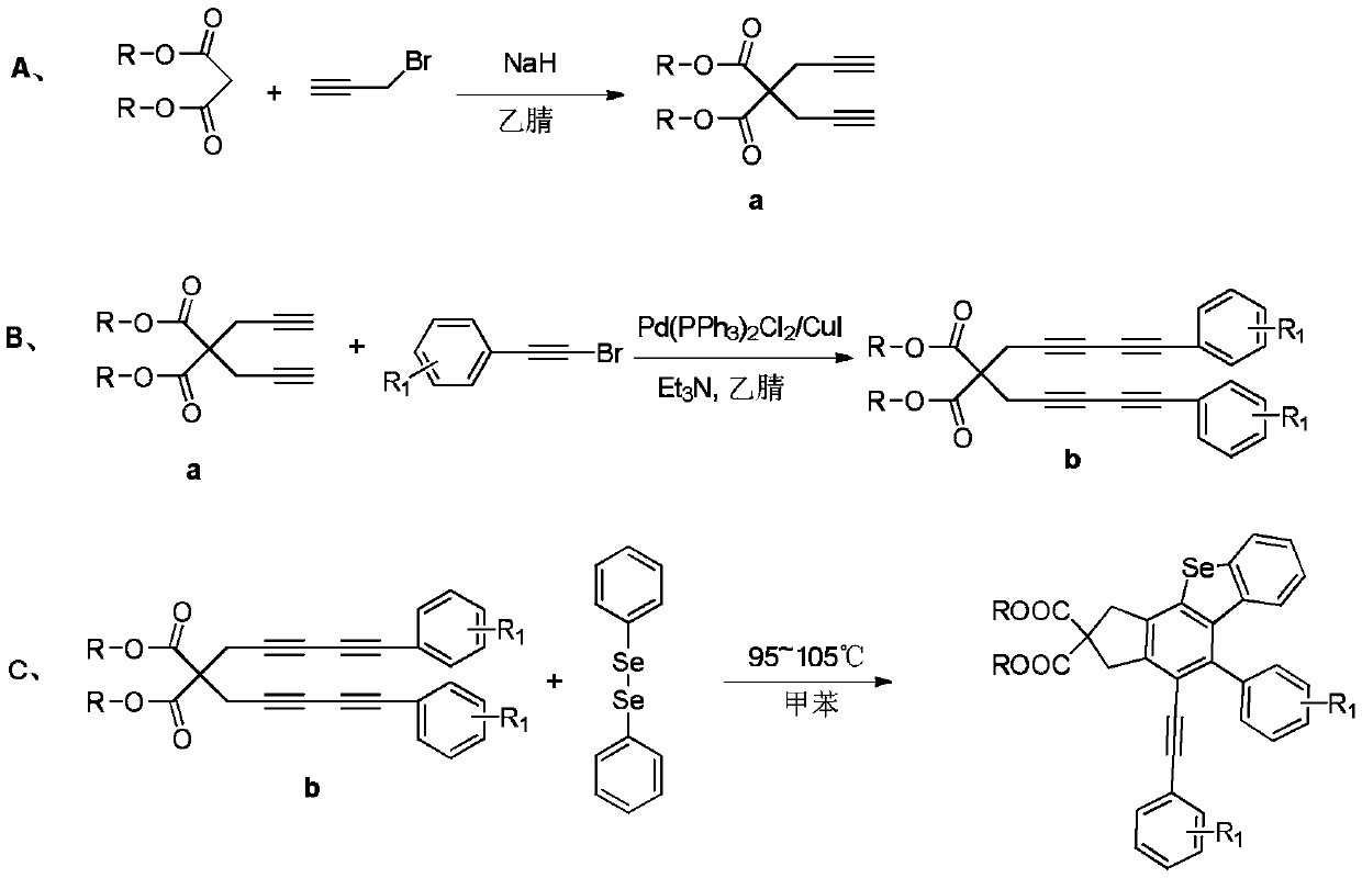 Dibenzo selenophene derivative and preparation method thereof