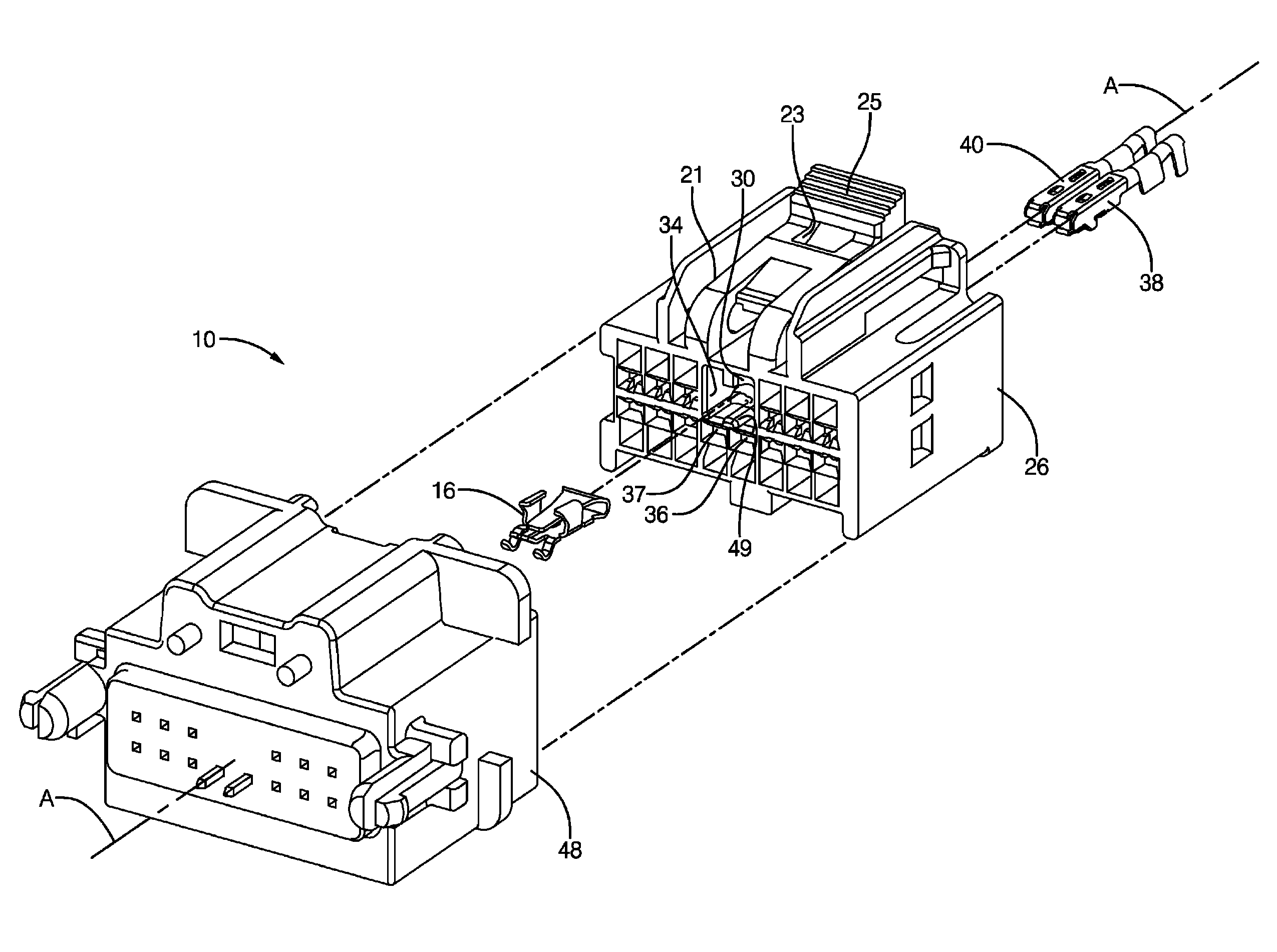 Shorting clip terminal connector assembly including protrusion shield