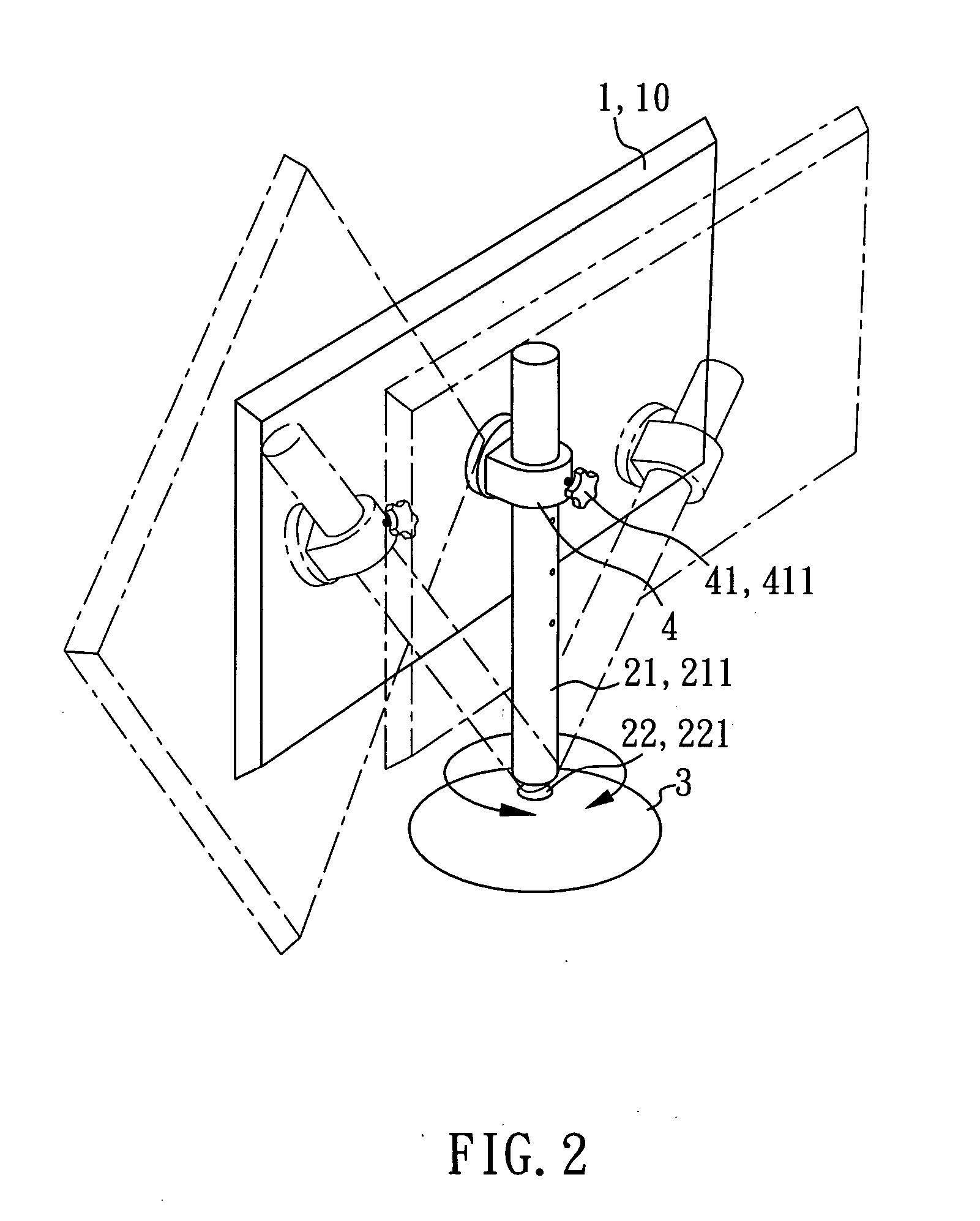 Display with multiple adjustable positions and angles