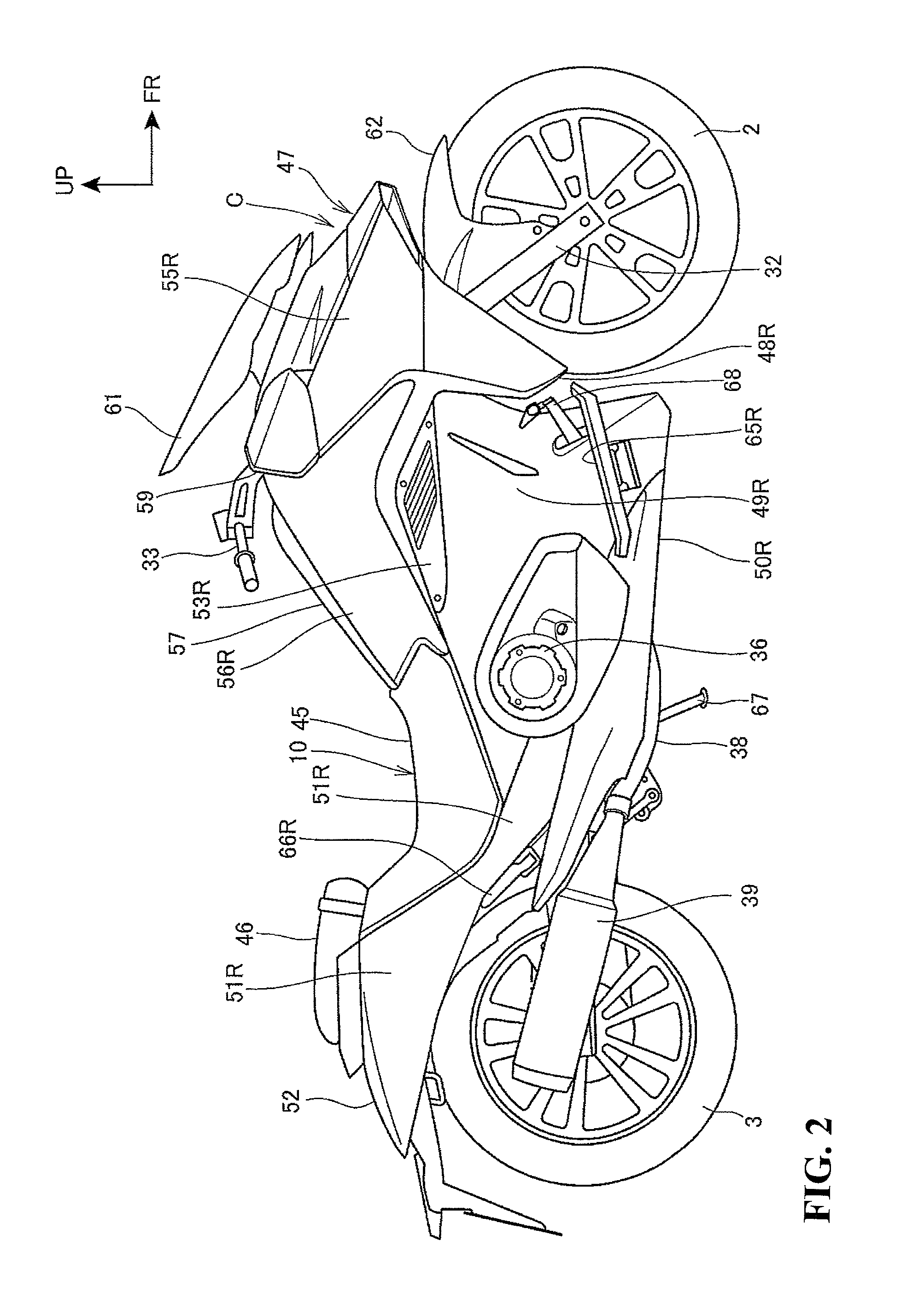 Locking structure for saddle type vehicle