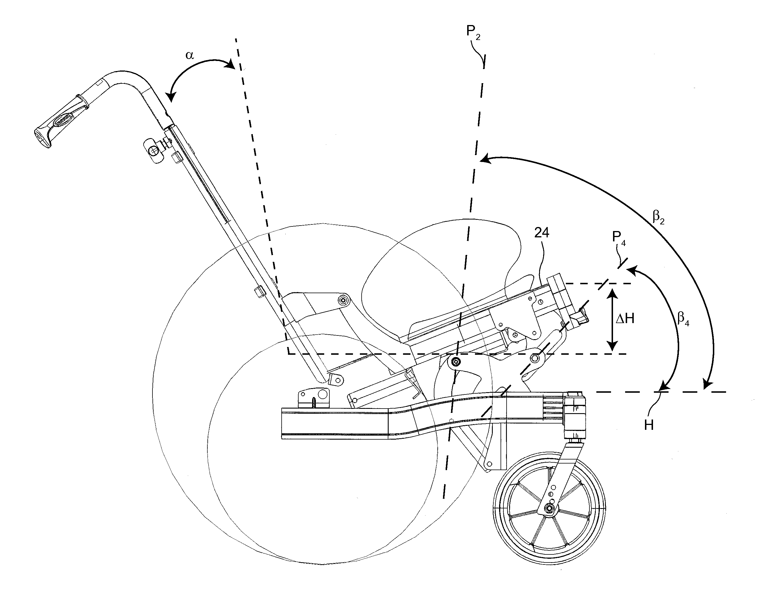 Wheelchair including a tiltable seat